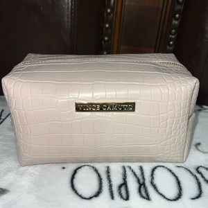 Vince Camuto croc embossed cosmetic bag